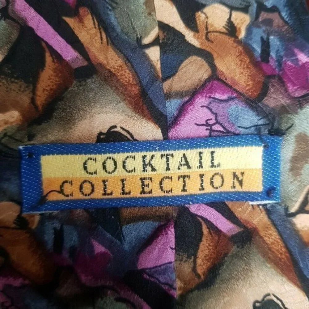 Cocktail Collection Neck Tie Mens 100% Silk 57″(144cm) Classic Wide 4